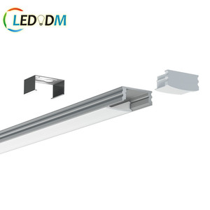 Profil Led <span class=keywords><strong>aluminium</strong></span> hitam perak putih, 1m 2m 3m dengan penutup PC klip topi <span class=keywords><strong>6063</strong></span>-t5 saluran Led <span class=keywords><strong>aluminium</strong></span> - Product Image 2