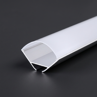 Profilé LED encastré pour plafond en plâtre, profilé en aluminium pour bande LED, profilé pliable pour bande LED