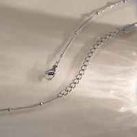Collier minimaliste J&D Jewelry avec chaîne à perles, en acier inoxydable, couleur argent, résistant à l'eau, bijoux quotidiens pour femmes