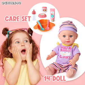 Personalizado 14 pulgadas de cuerpo completo de silicona <span class=keywords><strong>Reborn</strong></span> bebé al por mayor muñecas juguetes baratos con biberón de juguete <span class=keywords><strong>para</strong></span> bebé con 12 sonidos - Product Image 3