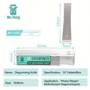 YCS Mr Yang MY-CK01 tampon à souder adhésif lame de pelle rapide pour <span class=keywords><strong>téléphone</strong></span> portable carte mère CPU puce enlèvement de colle lame de grattoir - Product Image 4