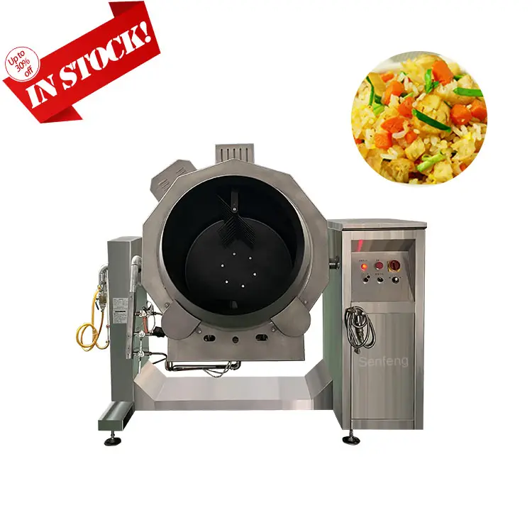 Máquina de robô de indução comercial de fábrica, máquina rotativa de indução automática wok