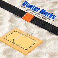 Lignes de délimitation de terrain de volley-ball robustes pour la plage et le jardin, lignes de délimitation portables avec ancres métalliques et sacs de sable