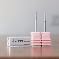 HYTOOS Embout de ponceuse à ongles professionnel en chrome lisse de 2 mm, embout diamanté russe pour cuticules, nettoyeur de peaux mortes, outil de préparation des ongles