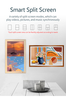 CMS GRATUIT 21.5-55 pouces Original couleur publicité Art écran tactile Lcd cadre en bois montage mural accrocher signalisation numérique et affichage
