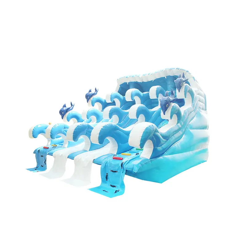 China Manufacture Large Floating Water Park Kid Slide, Factory Price Inflatable Aquatic Entertainment Sports Park Slide