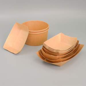 Boîtes alimentaires jetables en papier kraft avec fenêtre, écologiques, étanches et résistantes à l'huile pour salades, burgers et préparation de repas - Product Image 3