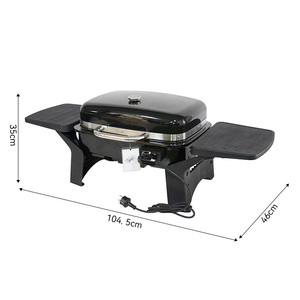 <span class=keywords><strong>Griglia</strong></span> <span class=keywords><strong>Elettrica</strong></span> BBQ Moderna Premium di Lusso per Interni ed Esterni Senza Fumo Portatile con Due Tavolini Laterali Struttura in Metallo - Product Image 3