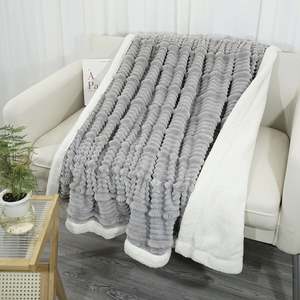 Sherpa <b>Throw</b> Blanket <b>for</b> <b>Couch</b> - Super Soft Cozy Fleece Thick Warm Blanket <b>for</b> Winter, Plush Dark Grey <b>Throw</b> Gift <b>for</b> Women - Product Image 4