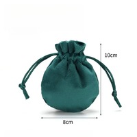 Pochette en velours noir miniature de luxe, acceptant le logo personnalisé, sac cadeau pour bijoux