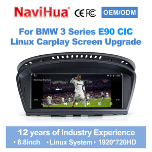 NaviHua Nuevo Reproductor de DVD Estéreo para Auto con Pantalla Táctil de 8.8'' Estilo OEM, Sistema Linux, GPS, Carplay para <span class=keywords><strong>BMW</strong></span> <span class=keywords><strong>Serie</strong></span> <span class=keywords><strong>3</strong></span> E90 CIC 2008 <span class=keywords><strong>2012</strong></span> - Product Image 1