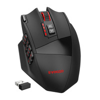 Ratón Mecánico para Juegos E-element X33 de 9 Botones, Modo Dual Inalámbrico/Alámbrico, Recargable, RGB, Programación de Macros, para FPS y Battle Royale