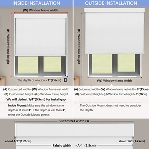 ZSTARR, venta al por mayor, cortinas de ventana, Control remoto motorizado inteligente eléctrico, doble capa, 2 en 1, persianas enrollables de día y noche - Product Image 6