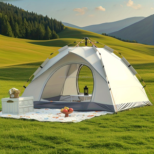 Carpa de Camping Impermeable Oxford para 2/4 Personas, Apertura Automática en 3 Segundos, Cuatro Estaciones, Dos Habitaciones, con Bolsa de Transporte para Senderismo, Pesca y Música - Product Image 2
