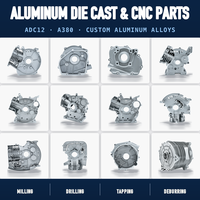 Pièces de fonderie sous pression en aluminium personnalisées OEM ADC12, carter moteur, couvercle de moteur, usinage CNC, traitement de surface, usine