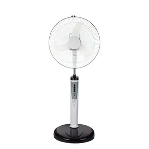 CHANGRONG şarj edilebilir stand fanı 16 inç AC/DC fan, kurşun asitli batarya ve LED ışık