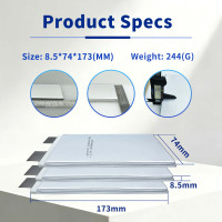Sel Baterai Solid State 500wh/kg 4.2V 4.35V 4.45V 66ah 77.7ah  Kustom 1000 Siklus OEM/Produsen untuk Sepeda Listrik dan Drone