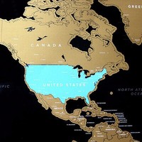 Mapa del Mundo Rascable de Papel Duro Personalizado de Alta Calidad, Diseño Colorido de Lujo con Impresión UV, Suministro al por Mayor