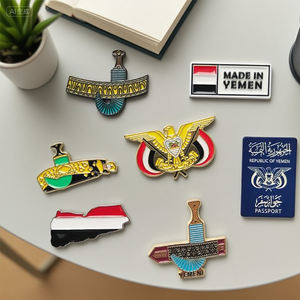Jemen-Flagge Stadt Wahrzeichen Führer Emaille-Aufkleber Individuelle Metallabzeichen Handy-Aufkleber Patriotische Werbeartikel Kulturelles Souvenir Geschenk auf Lager - Product Image 3