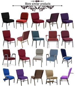 Metal gris azul-morado Iglesia Banquete Sillas de auditorio apilables Cojines gruesos Silla de teatro apilable al por <span class=keywords><strong>mayor</strong></span> - Product Image 6