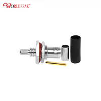 Connecteur étanche BNC femelle EZ Crimp pour RG58 LMR195 RG223, montage sur panneau, sans soudure
