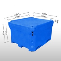Bac à poissons isolé de 1000 L, boîte de stockage pour poissons, glacière pour poissons, conteneur pour poissons