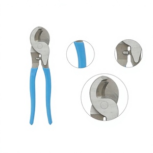 Coupe-câbles à tête large de 10 pouces - Coupe-fils à mâchoires courbées pour un travail facilité | Pince d'électricien manuelle légère pour couper et dénuder les câbles - Product Image 3