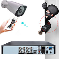 Enregistreur vidéo hybride AHD 4/8/16 canaux six-en-un ultra haute définition avec disque dur pour surveillance - Autre marque chinoise