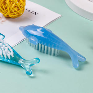 Brosses à ongles en plastique en gros pour usine, outils multifonctionnels portables mini pour le nail art, brosses plates pour poudre et poussière d'ongles - Product Image 1