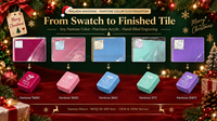 Tuiles de Mahjong Américain Crème à 1 Couche avec Motif Arbre de Noël et Logo Imprimé UV pour les Fêtes de Noël