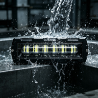 Nouvelle barre lumineuse de travail LED mini en aluminium moulé sous pression de 6,3 pouces, 60W, 4320lm, 6000K, IP67, 12-48V, lampe auxiliaire de conduite tout-terrain pour voiture et chariot élévateur