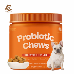 Suplementos Probióticos Masticables para Perros OEM/ODM 3 en 1 para la Salud Digestiva, Absorción Rápida, Sin Granos, para el Estreñimiento y el Mal Aliento, con Bacillus - Product Image 1