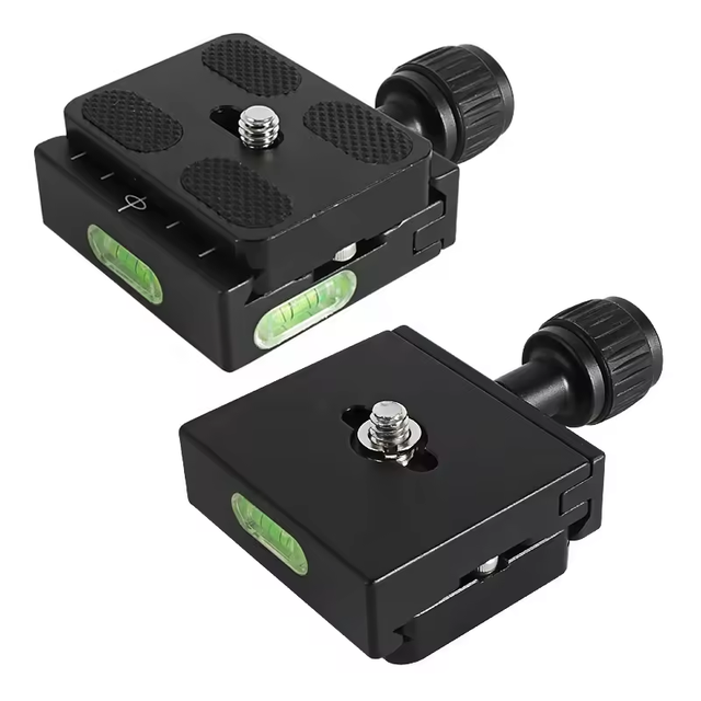 Aluminium Universal QR50 Plate with Gradienter Fits Arca Swiss RRS Wimberley Quick Release Plate QR Clamp for Tripod Ball Head