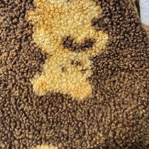 Soft <strong>Bear</strong> 100% Polyester Jacquard Small <strong>Teddy</strong> Fleece <strong>Single</strong>-sided Particle Fleece Fabric for Apparel - Product Image 3