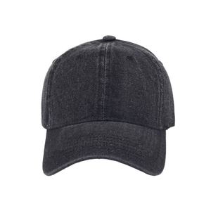 Wholesale Factory OEM 6 Panel Unstructured <b>Plain</b> Custom Jean Hat Washed Denim Baseball <b>Caps</b> - Product Image 5