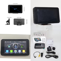 Podofo - Pantalla Táctil IPS Portátil de 4.7'' con CarPlay/Android Auto Inalámbrico, Navegación GPS/BT/FM/AUX/EQ/Salida de Audio/Fácil Instalación