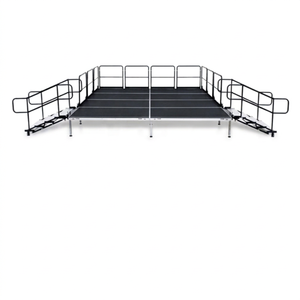 Scène en aluminium avec rampes, festivals en plein air, scène stable à quatre pieds - Product Image 1