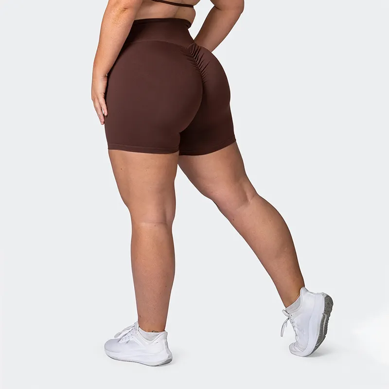 Woman Soft Comfortable Lightweight Yoga Shorts High Waist Scrunch Running Biker Sports Butt Booty Shorts Plus Size Gym Shorts