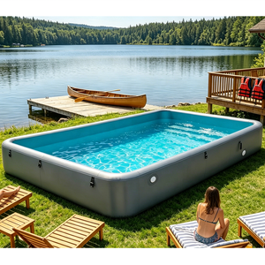 Piscina Inflable Resistente a Fugas de PVC con Tecnología Drop Stitch, Fácil de Instalar, Gran Tamaño, Piscina Elevada para Niños y Adultos, Diversión de Verano - Product Image 1