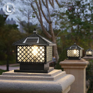Lampe <span class=keywords><strong>de</strong></span> colonne <span class=keywords><strong>de</strong></span> portail <span class=keywords><strong>de</strong></span> jardin en métal à LED moderne imperméable, design électrique, extérieur - Product Image 6