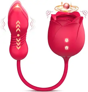 S-HANDE Wholesale Sucking Rose Vibrator For Women G Sopt Rose Toy With 9 Vibration Nipple Clitoral Stimulator Sex Toys Rose