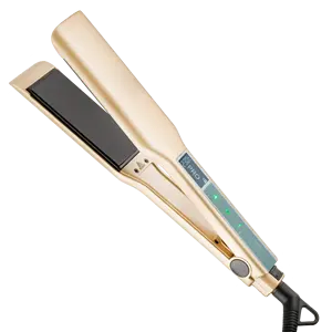 Yeni özel Logo açs ısıtıcı brezilyalı Keratin tedavisi titanyum 232C dokunmatik ekran altın saç düzleştirici makine