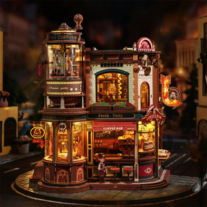 <span class=keywords><strong>Robotime</strong></span> Rokr Toys Wholesale DIY Assemble Kit EAB02 Dream Coffee Factory Music Box <span class=keywords><strong>3D</strong></span> Wooden Puzzles - Product Image 2