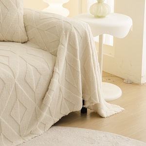 Plush <b>Sofa</b> <b>Cover</b> One Piece Elastic <b>Stretch</b> 90-140cm Solid Color Living Room Bedroom Outdoor <b>Sofa</b> Slipcover - Product Image 2
