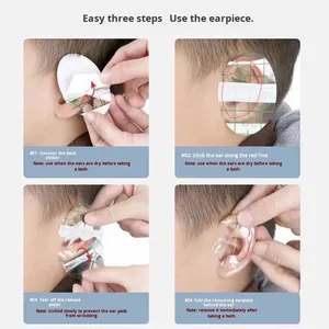 Parche de oreja de película de PU impermeable para bebé, orejera desechable para baño y natación, resistencia al champú, suministro sanitario - Product Image 6