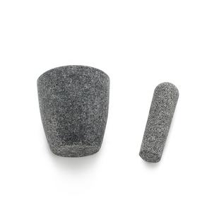 Juego de <span class=keywords><strong>mortero</strong></span> y Maja de mármol natural de primera calidad-Cuenco para molinillo de ajo hecho a <span class=keywords><strong>mano</strong></span>-Trituradora de especias de piedra maciza-Utensilios de cocina - Product Image 6