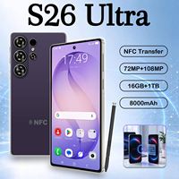 Nouveau Smartphone S26 Ultra 5G 16 Go + 1 To Android 15.0 108 MP HD Écran OLED 7,3 pouces 120 Hz Double SIM Processeur Deca Core Français Espagnol