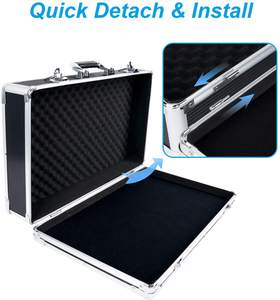 Boîtier de pédale en aluminium avec fixation verrouillable Boîtier d'équipement de pièces de guitare de transport dur et durable Support OEM/ODM personnalisable - Product Image 3