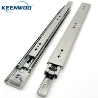 Glissière de tiroir industrielle robuste Keenwoo KW-5301 2000mm 113KG à extension complète, silencieuse, à 3 sections, sans verrouillage, pour cuisine et chambre