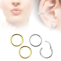 Anneau de segment articulé sans couture Clicker en acier inoxydable de 18g pour les piercings des lèvres, du nez, du septum, des oreilles, des sourcils et du cartilage